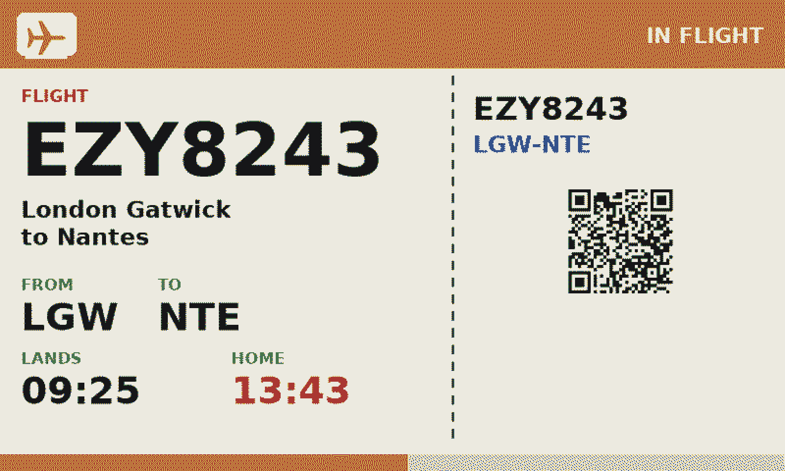 Boarding pass style